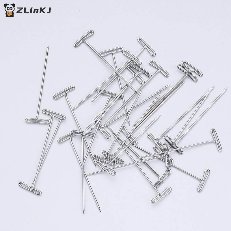 50pcs/box DIY Wig Securing Pins, T-shaped Pins, Suitable For Knitting, Wigs, Sewing And Office Wall Decoration
