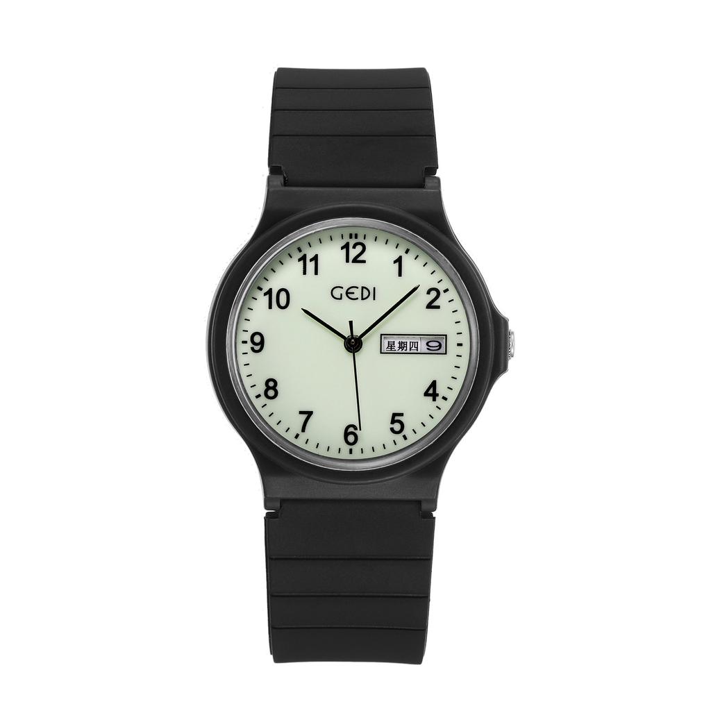 Simple Calendar Student Women'S Watch Candy Color Round Silicone Watch Women'S Waterproof Quartz Watch