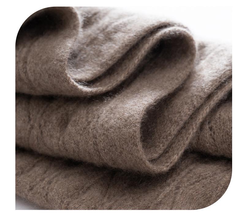 100% Pure Cashmere Knit Scarf for Women - Warm, Fashionable, Hollow Design for Autumn/Winter
