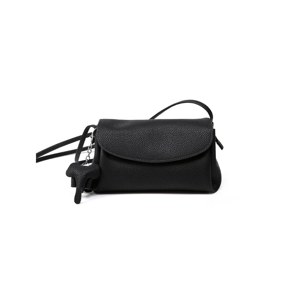 

Новая универсальная модная сумка через плечо Новая кожаная женская сумка Высококлассная сумка-мессенджер чёрный