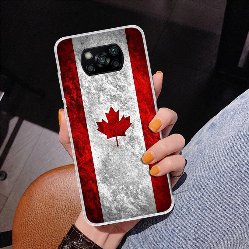 

Canada Maple Leaf Flag Phnoe Case for Xiaomi Poco X5 X6 X7 Pro X4 Gt F7 Ultra M8 M7 Redmi 15C 15 13C 13 12C 12 Unique Cover Coqu Xiaomi Poco M5S