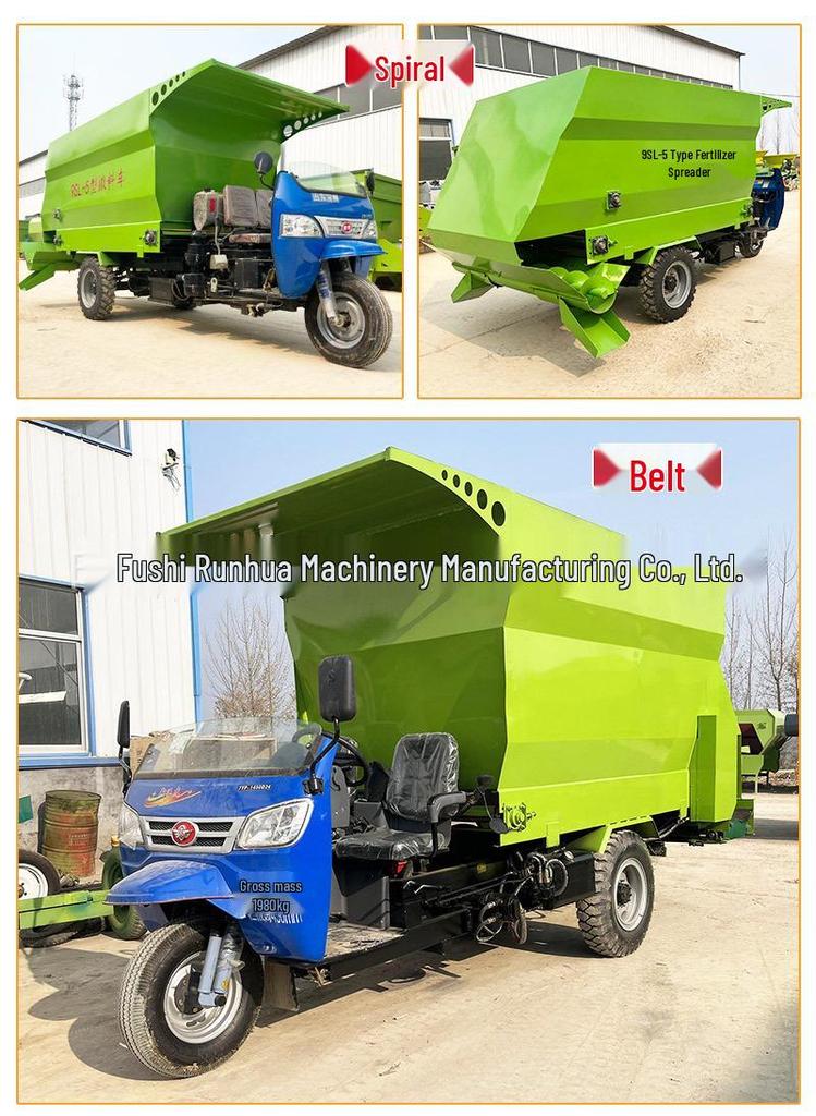 Electric Screw Feeder Cart for Cattle, Horse, & Sheep - 3 Cubic Meter Pellet Dispenser
