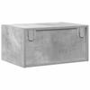 Wall Mounted Nightstand with LED Lights Concrete Grey