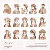 Twilight PET Die-cut Sticker Pack - Jue Edition Heartbeat Series, 30 Retro Character Stickers, Irregular Shapes, Girls Theme