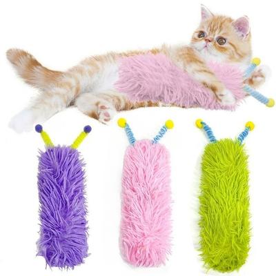Katzenminze Weiche Langlebige Katzenkissen, Plüsch-Katzenspielzeug, Haustier Streifenkissen Kauspielzeug Katzen Interaktives Selbstspielzeug