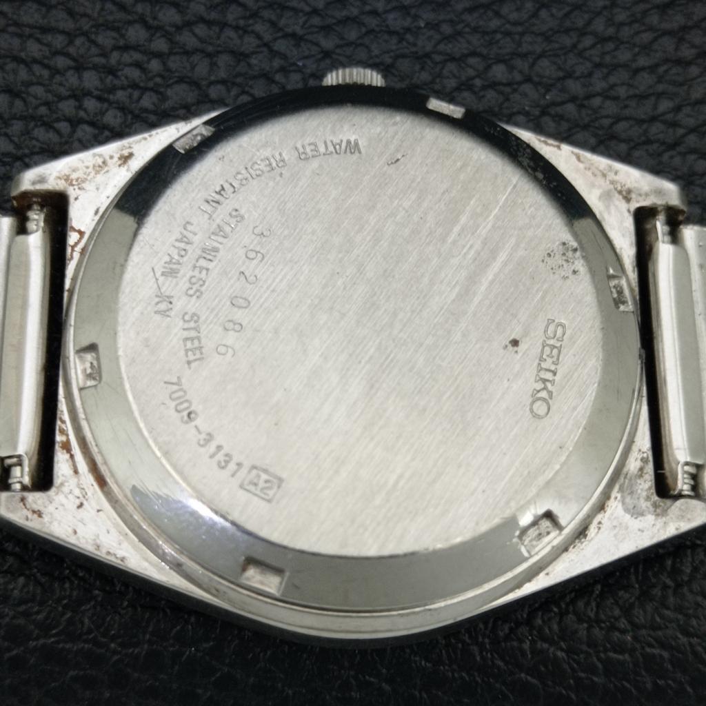 VINTAGE SEIKO 5 AUTOMATIC 7005A JAPAN MENS BLACK COLOR DIAL WATCH A708505-1