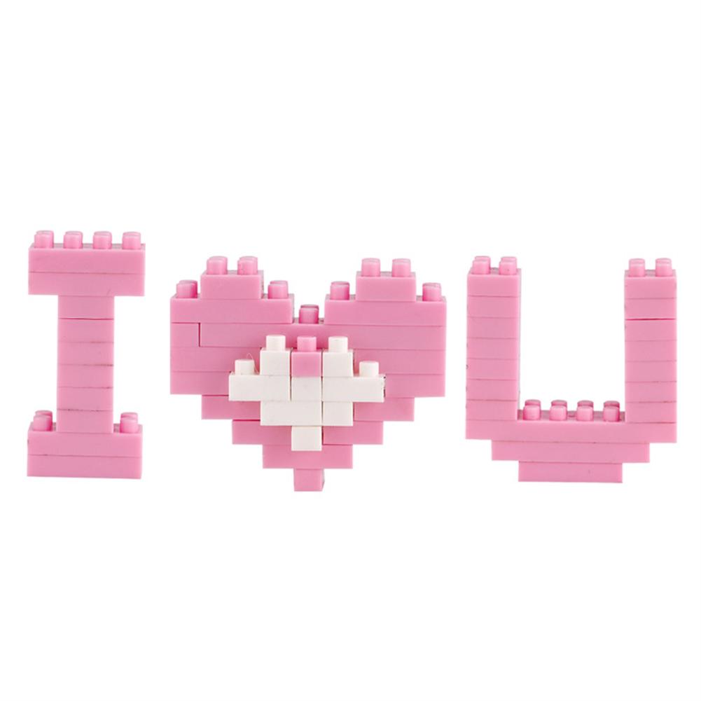 I Love U Building Blocks Model Toys Creative Romantic Letter Diy Building Bricks For Couple Birthday Valentines Gifts