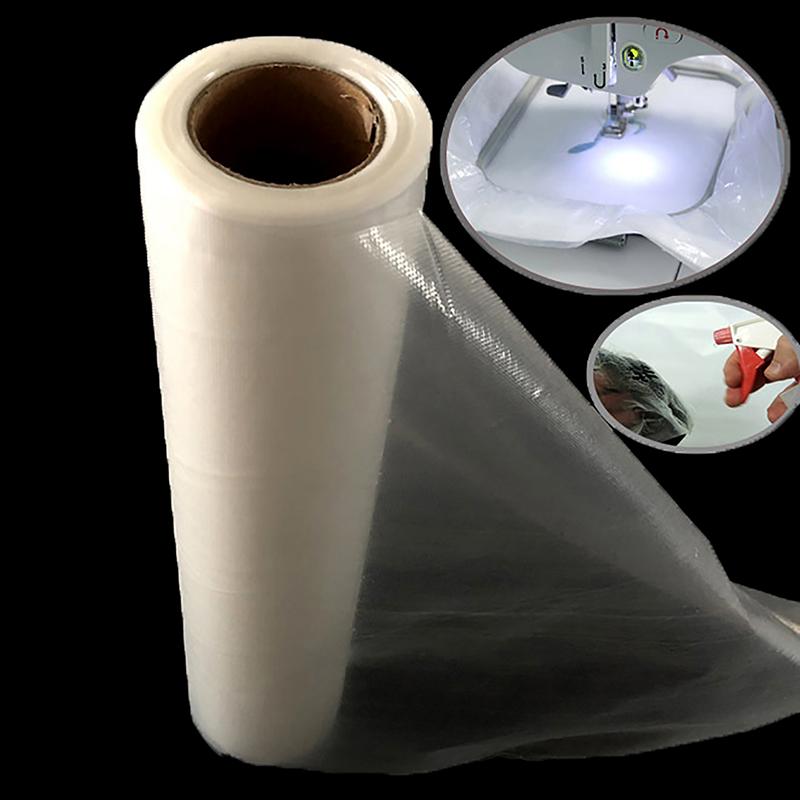 Machine Embroidery Stabilizer Water Soluble Embroidery Topping Film 11.8In*10 Yd Roll Wash Away Embroidery Stabilizer