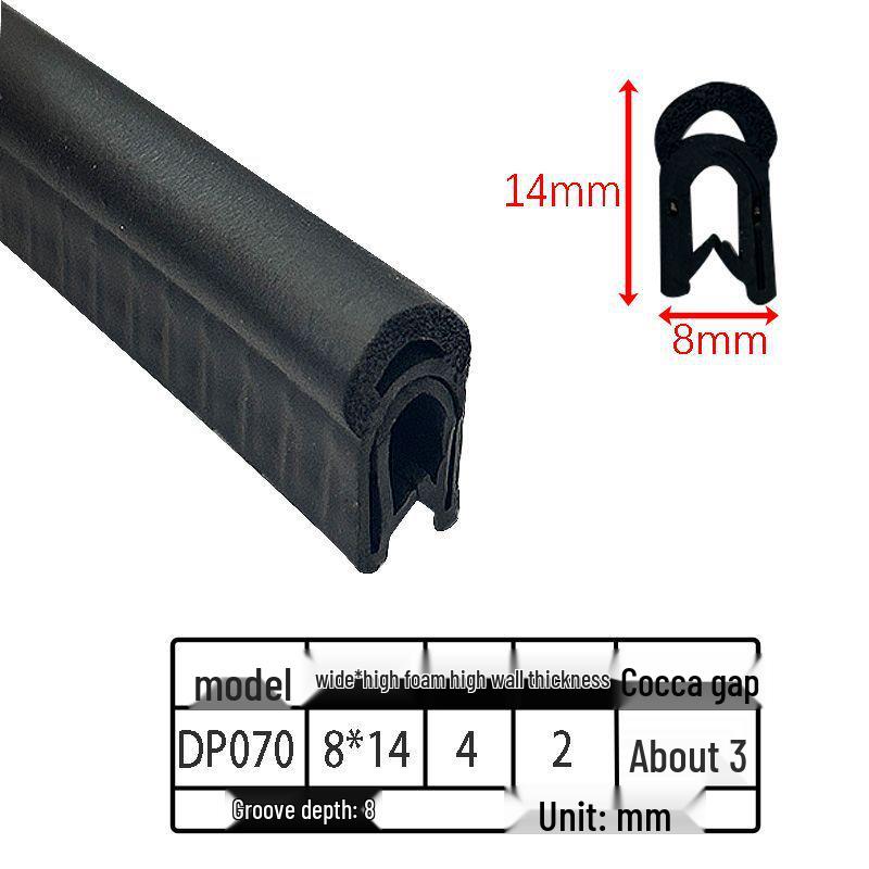 Customizable EPDM U-Shaped Rubber Sealing Strip for Electrical Cabinets and Car Doors