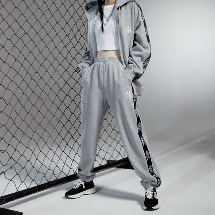 New MLB Knitted Sweatpants Unisex Gray 3ATPS0114-50MGS