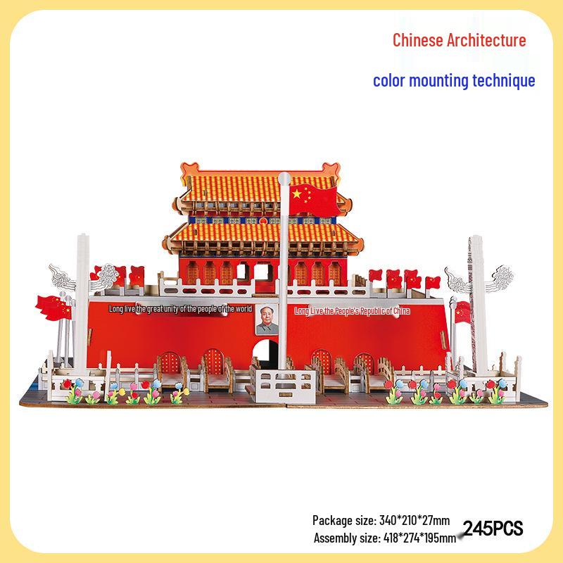 Supreme Harmony 3D Holzpuzzle: Peking Architekturmodell für Kinder