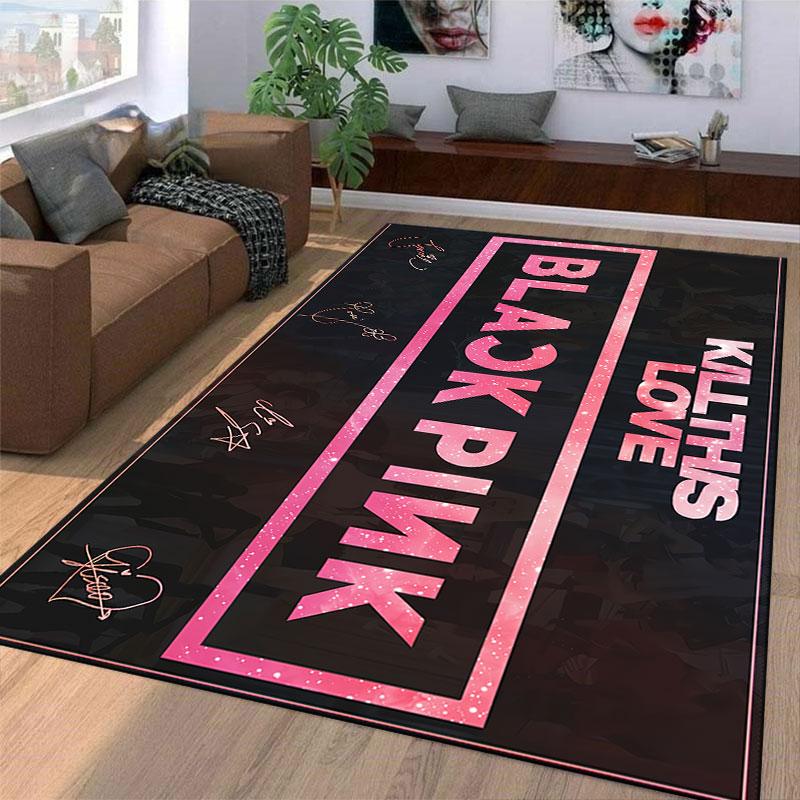 Blackpink Kill This Love Teppich geeignet als rutschfeste Matte für das Wohnzimmer oder Schlafzimmer Sofa