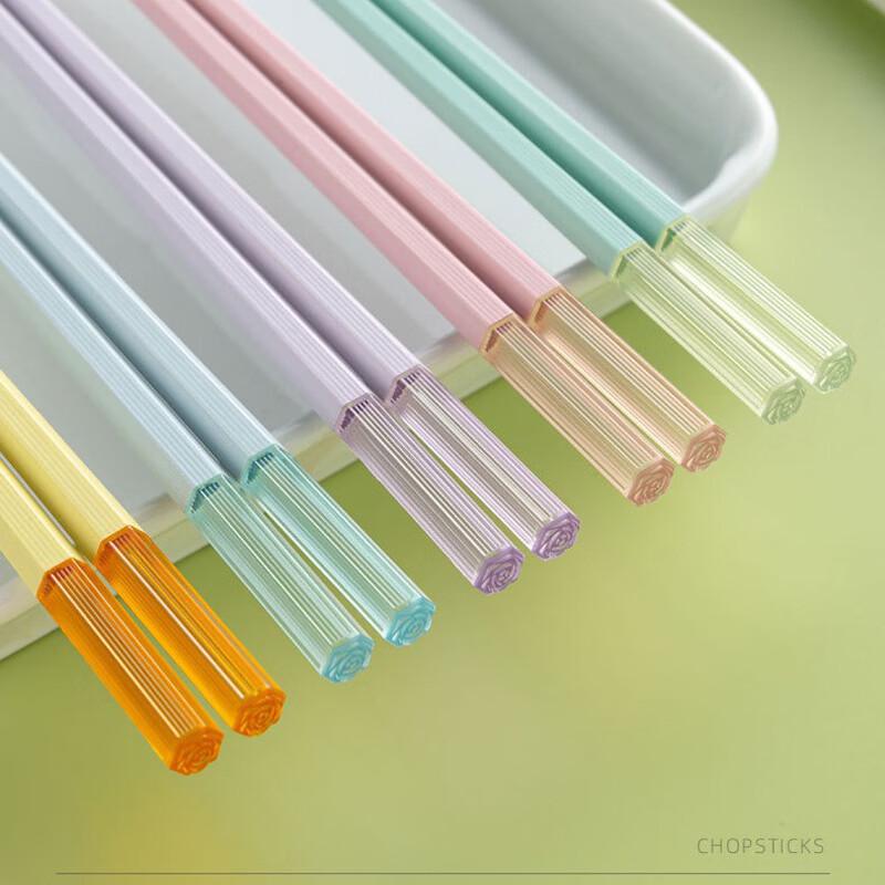 Ruhan Crystal Rose Alloy Chopsticks