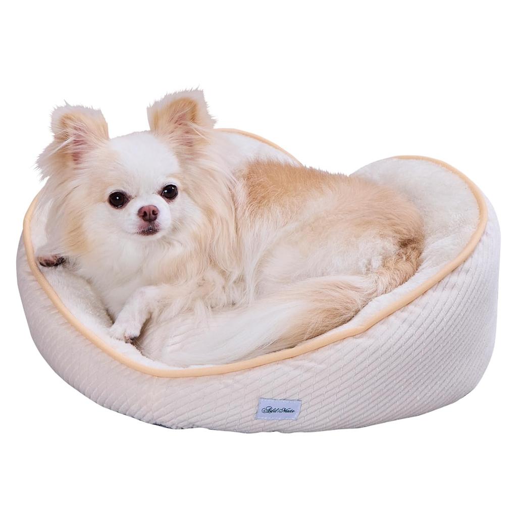 ADD. MATE Cuna Heart Wave Bed AWA Milk Ivory for Dogs and Cats