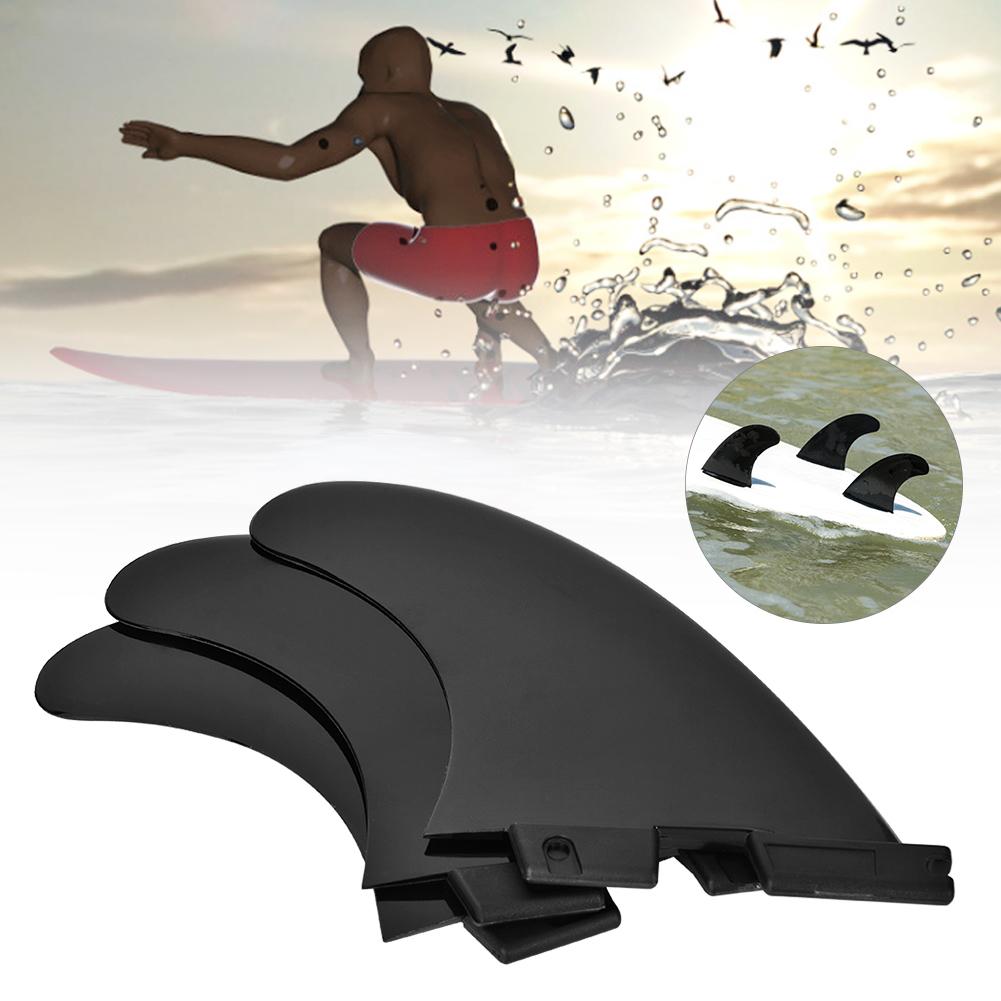 3PCSCelsiusSet 2 Nylon Plastic Black Professional Surfboard Tail Fin Flexible Surfing Accessory