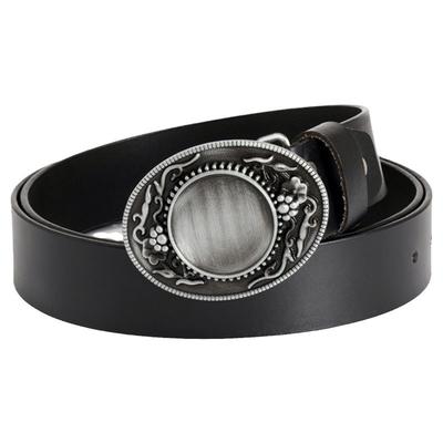 Light Plate Small Pattern Cowhide Belt Designer Belt Men's Casual Pants with Gothic Decorations