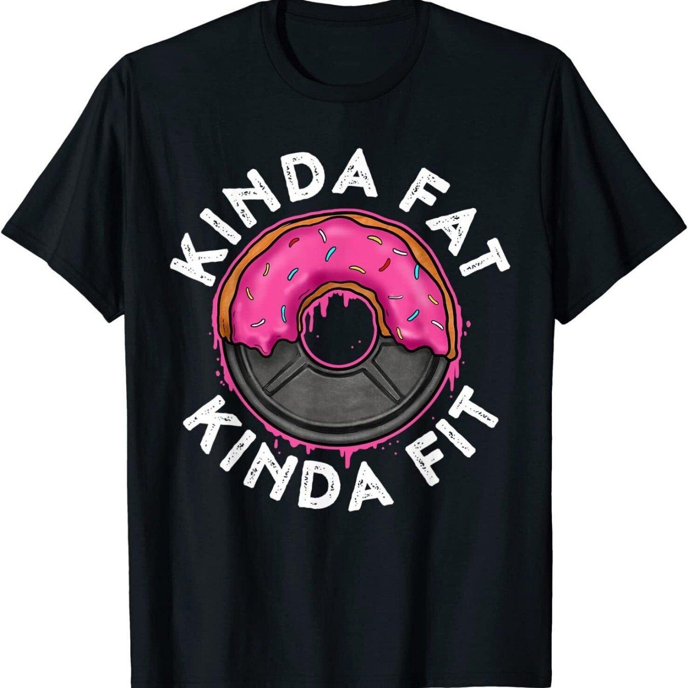 

Donut weight plate men cotton TShirt funny workout casual athletic fit black - Men s Summer Cotton Graphic Tee S разноцветный