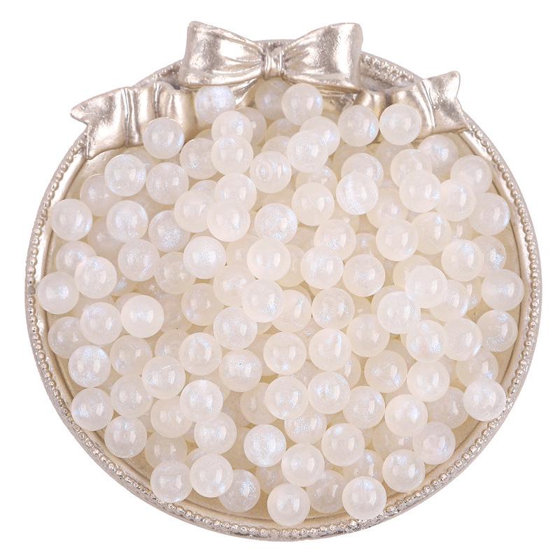 Iridescent Acrylic Round Beads for DIY Phone Case & Jewelry Decoration