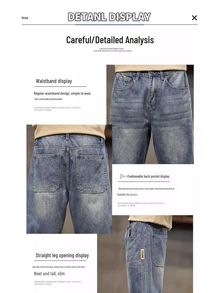 Shorts d'été en denim pour homme - Tendance, amples, décontractés, bermudas cinq points, Collection 2024