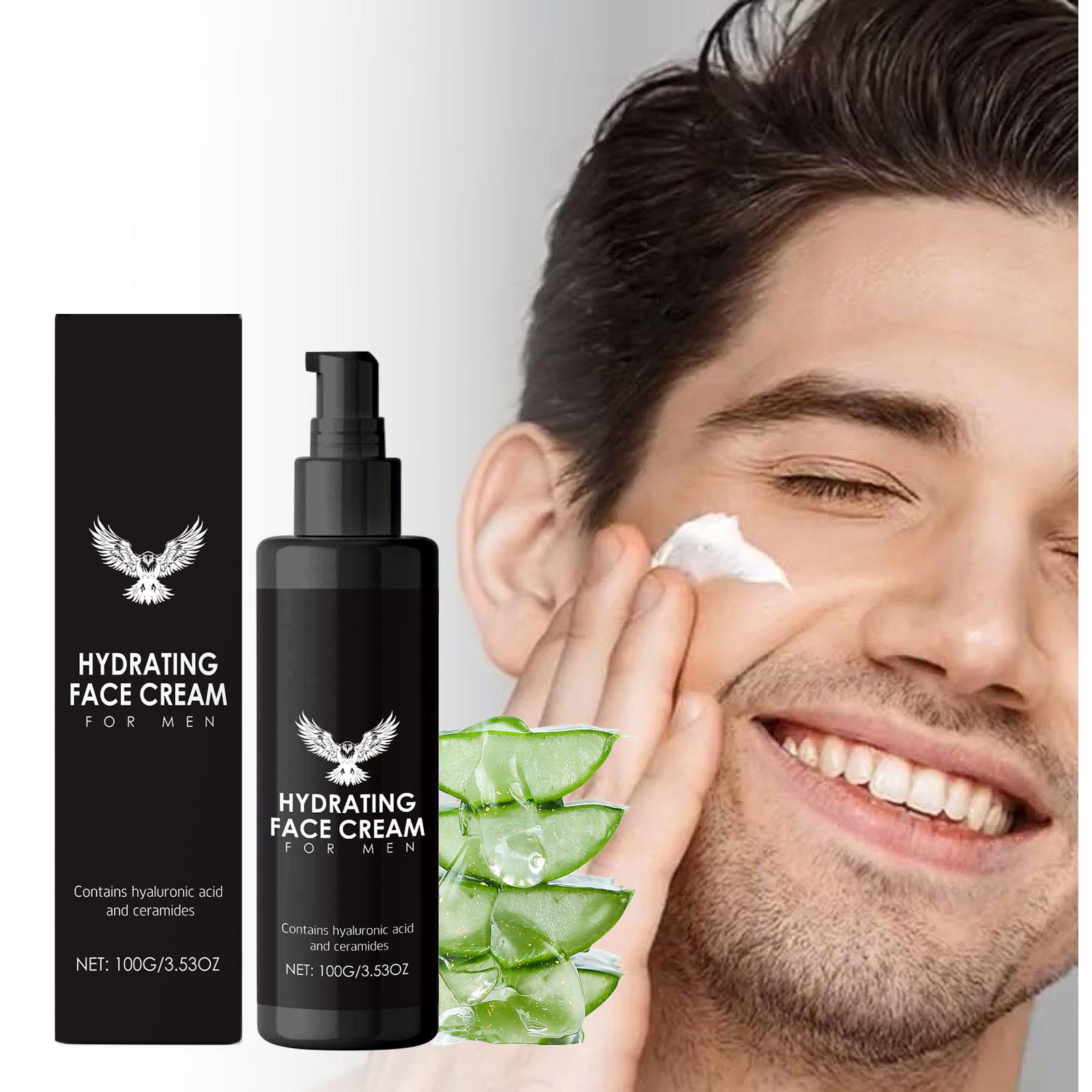 

Увлажняющий крем для лица для мужчин питает кожу, уменьшает морщины и тонкие линии, стимулирует выработку коллагена и восстанавливает кожу. One Size чёрный