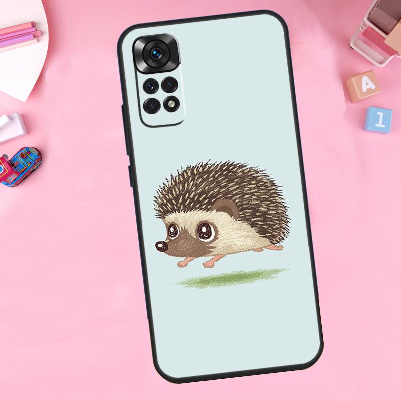 Cute Hedgehog For Xiaomi Redmi Note 14 10 11 12 13 15 Pro Plus Phone Case For Redmi 15 15C 14C 12C 10C 13C