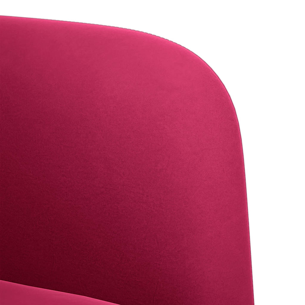Two Seater Sofa Wine Red 109 cm Velvet