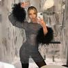 2024 European Festival Glitter Mesh Jumpsuit: Autumn Fashion, Sexy and Stylish Women's Clothing
