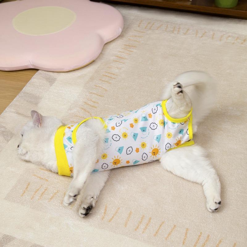 Soft Pet Sterilization Suit for Small Dogs Cats Weaning Suit Anti-licking Recovery Clothes After Surgery Puppy Kitten Care Vest