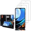 Wallet Case - Xiaomi - Redmi 9T/9 Power - PU Leather - Black - 3 Tempered Glass Films
