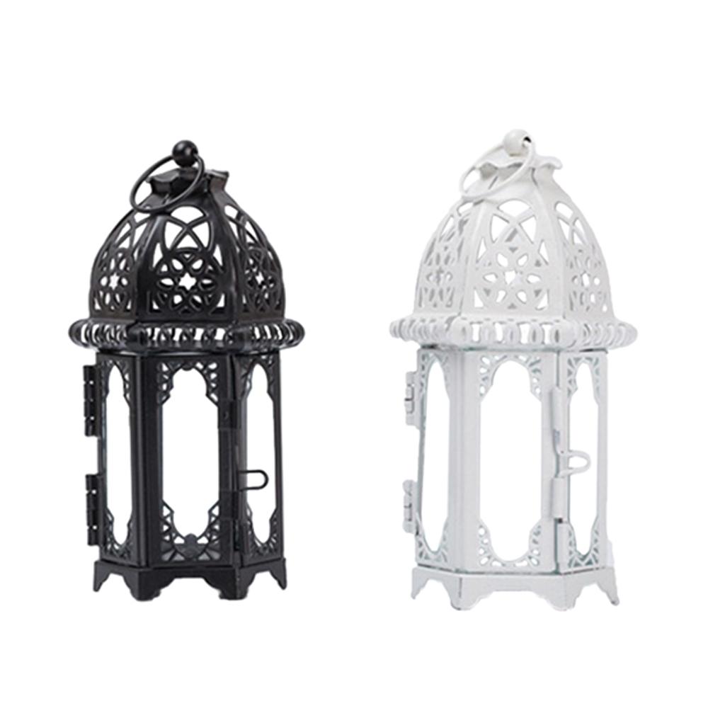 Clear Glass Moroccan Style Candle Lantern Tealight Candle Holder Candlestick for Wedding Party Decor Home Shop Display