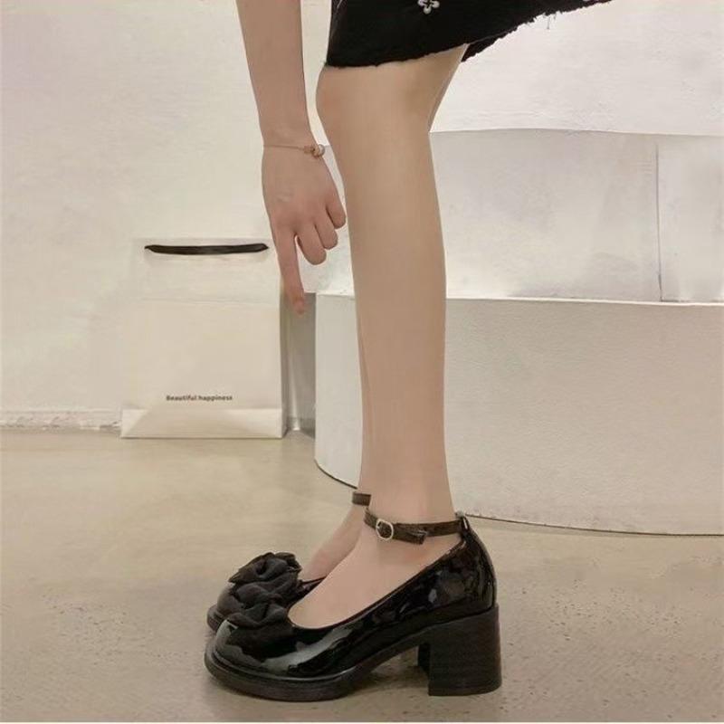 New Styles of Leather Shoes and Women's Shoes, Thick-soled, Heightening, Thick Heels, High Heels