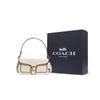 Tabby Cow Leather Shoulder Bag Medium Women's White 7168-B4HA