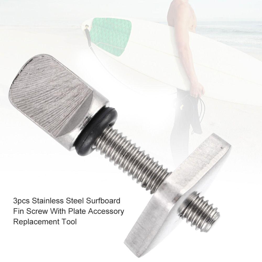No Tool Surfboard Fin Screw M4x19mm Fin Screw Replacement  Inflatable for SUP