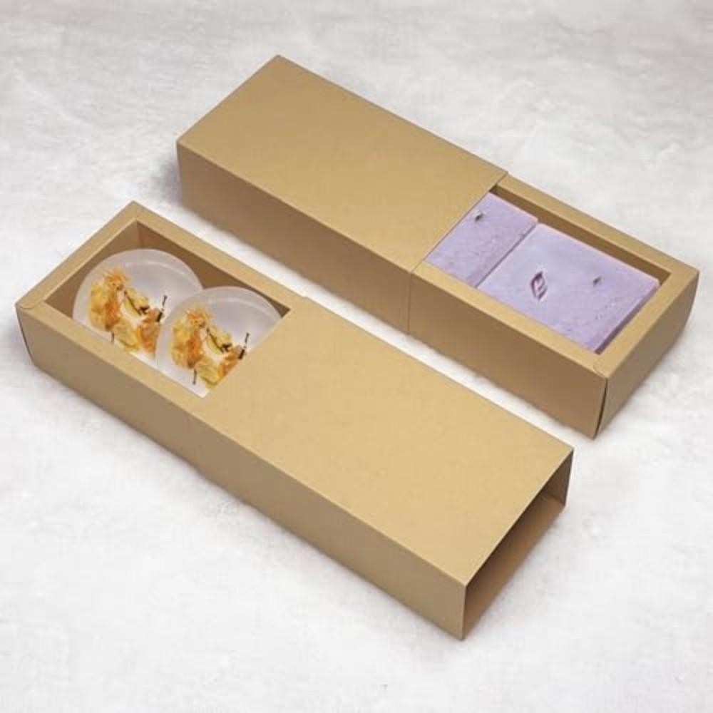 Kraft Paper Kraft Paper Drawer Box Drawer Style Present Packaging Box  Party Favors