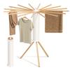 SONGMICS Clothes Drying Rack, Rotary Foldable Clothes Airer, Portable Laundry Drying Stand, Space-Saving, Rotatable, Freestanding