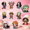 10 Stück One Piece Luffy Anime Niedliche Jungen Emaille-Anstecker Cartoon-Broschen für Mantel Herrenmode Revers-Abzeichen Schmuck Geschenk für Fans