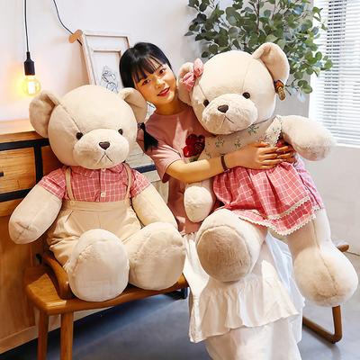 A Couple Of Teddy Bears Plush Toy Doll Press Doll Wedding Gift For Girls