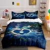 Heart-shaped Clouds, Moon. Bedding Sets Duvet Cover Sets Duvet Covers Pillowcases(1*Duvet Cover 2*Pillowcases Without Duvet Insert)