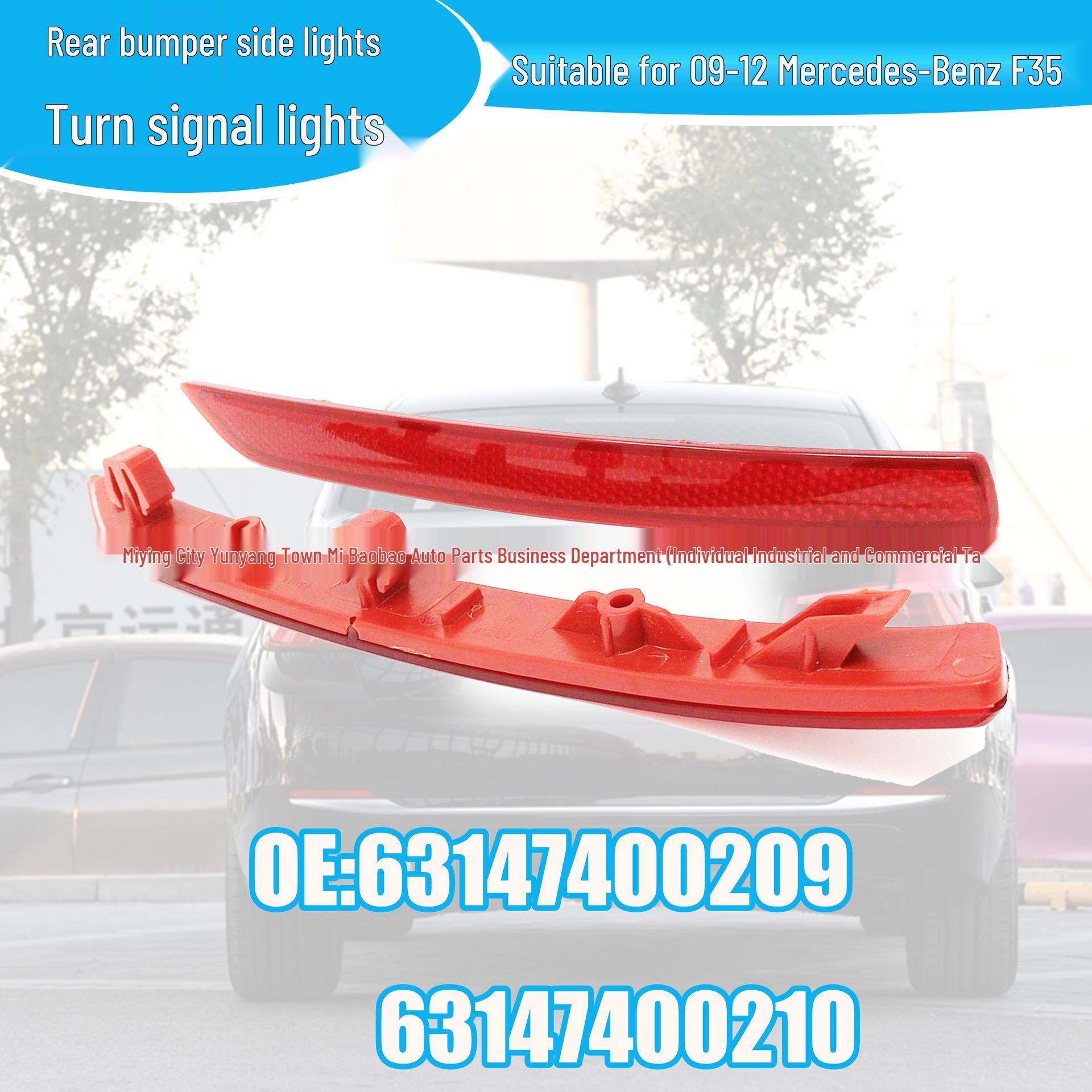 

63147400209 631474002: Compatible with 09-12 Mercedes-Benz F35 Rear Bumper Side Light Turn Signal. Left side