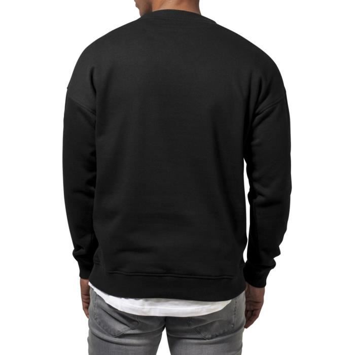 Sweat - Urban Classics - Crewneck Pullover - Noir - Manches Longues - Col Classique