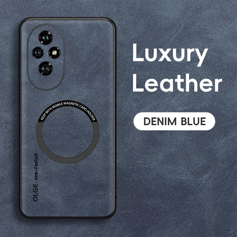 Magnetic Retro Leather Soft Case For Honor 200 Pro Honor200 Pro 5G Wireless Charging Phone Case Cover