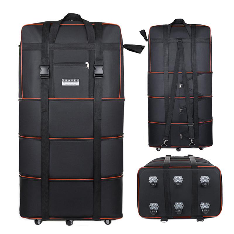 Bolsa de Viaje Plegable Maleta Rueda Universal Caja de Almacenamiento Viajar al Extranjero Envío Aéreo Bolsa de Equipaje Retráctil de Gran Capacidad