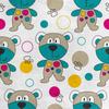 Royal Velvet Fabric Polyester For Sewing - Motif Kawaii Bears