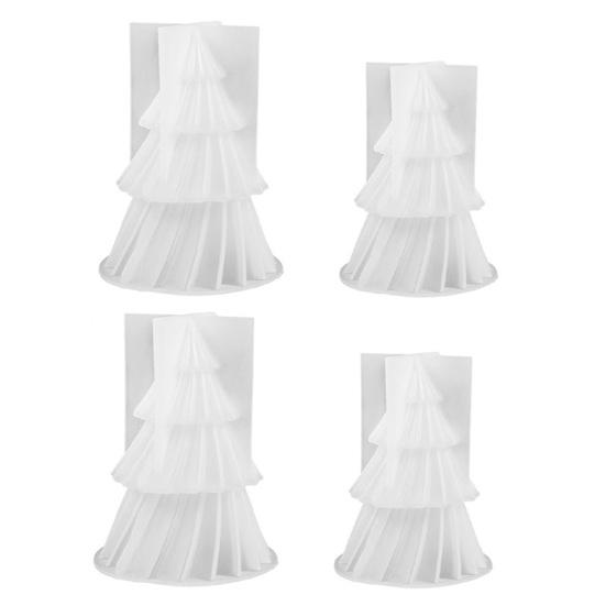 Christmas Tree Silicone Mold Flexible Non-Stick Mold Holiday-themed Resin Mold for Candles Chocolate Jelly Soap Making