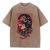 Anime Attack On Titan TShirt Hip Hop Oversized Streetwear Vintage Printed Washed Short Sleeve T Shirt Summer Male Tops