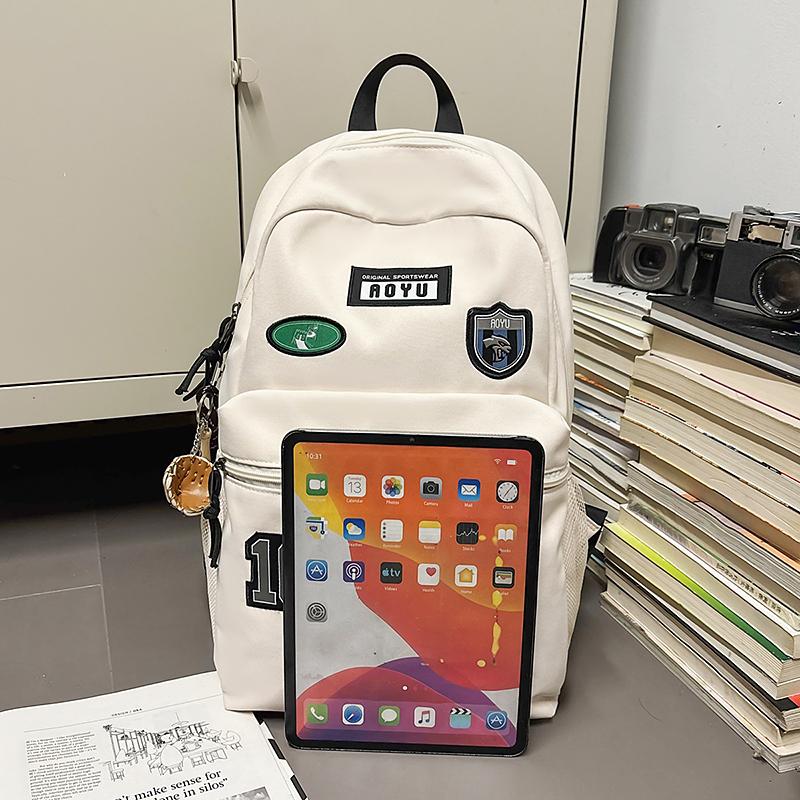 Print Student Schoolbag Unisex Lightweight Large Capacity Backpack