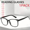 1pc Anti-blue Light Glasses Anti-fatigue Reading Glasses Stylish Multi-color Designs Equipped with Spring Hinges Unisex