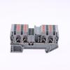5Pcs Pt2.5 Quattro Push-In Termin Spring Plug Cable Screwless Electrical Connector Two-In, Two-Out Quick-Connect Terminal Block
