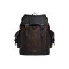 Hudson 30 Large Capacity Flap Drawstring Closure Coated Canvas And Leather Backpack Men Backpack Brown Black CB839-QBMAH