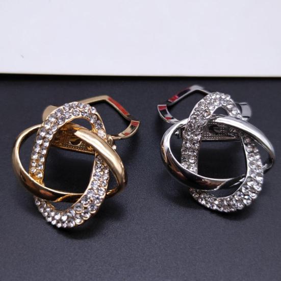 Rhinestone Scarf Buckle Elegant Scarf Clip Buckle Fashionable Sparkly Scarf Clip for Women Neckerchief Shawl Silk Scarves